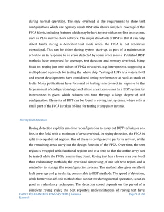 Fault Tolerance in an FPGA System | PDF
