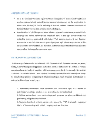 Fault Tolerance in an FPGA System | PDF