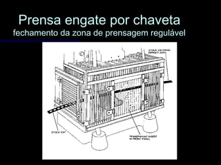 Prensa engate por chavetaPrensa engate por chaveta
fechamento da zona de prensagem regulávelfechamento da zona de prensagem regulável
 