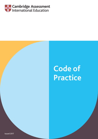 Code of
Practice
Issued 2017
 