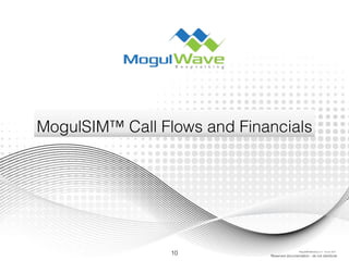 MogulSIM™ Call Flows and Financials
10 Reserved documentation - do not distribute
MogulSIM Marketing v1.2 - 18 Jun 2015
 