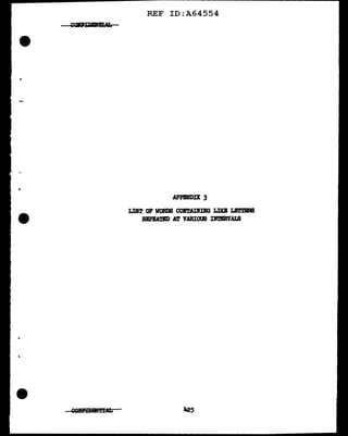 •
REF ID:A64554
APPBRDIX 3
LIST OF WORDS COITAD'mG LilCB L&"i'W
RBPBAmD AT VARIOUS D:mRVAIB
 