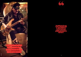 70
dachten, 'verdammt, das ist es nicht
wert!' Er war der Beste. Er war der
innovativste Gitarrist aller Zeiten,
Clapton kam ihm nicht einmal nahe.
Hendrix war überragend.
In Jimi Hendrix, Louder Than War,
2000
"Du würdest nicht sagen, dass
Beethoven Vergangenheit ist, oder?...
The Beatles sind die klassische Musik
des Rock 'n' Roll. Und Rock 'n' Roll
ist weiter verbreitet als die Klassik es
je sein wird. Ich sehe nicht ein,
warum es einen Punkt geben soll, an
dem jemand beschließt, dass du zu alt
bist. Ich bin nicht zu alt, und bis ich
entscheide zu alt zu sein, werde ich
niemals zu verdammt alt sein."
Independent, 2010
"Sie kamen auf die Bühne (The
Beatles) und du warst einfach
ehrfürchtig. Sie hatten diese Präsenz,
die wirklich selten ist. Hendrix hatte
sie, Ozzy Osbourne hat sie bis zu
einem gewissen Grad. Entweder du
hast sie, oder du hast sie nicht."
The Independent, 2010
Über Religion
"Religion ist sowieso dumm. Ich
meine, eine Jungfrau, die schwanger
wird von einem Geist! Du würdest
vor dem Scheidungsrichter niemals
damit durchkommen, oder?"
Radio Metal
"Das einzig Interessante an Religion
ist, wie viele Menschen sie
abgeschlachtet hat. Kommunismus
und Nazismus sind auch Religionen,
mach dir da keine Illusionen."
Louder Than War, 2000
"Fick' Gott und fick' den Teufel und
fick' auch die Kirche. Ich bin für
meine Taten verantwortlich. Ich muss
mich hinter nichts verstecken. Der
Teufel hat mich nicht gezwungen
etwas zu tun, ich habe es getan …
was auch immer."
White Line Fever, 2002
"Gehst du aus wie eine kleine Kerze?
Oder wirst du wiedergeboren? Gehst
du und lebst mit Jesus?... Ich glaube
das nicht. Ich gehe jedenfalls in die
"Die Beatles waren
unglaublich - die
größte Rock 'n' Roll
Band aller Zeiten"
RobertJohn
"Ich mag Mädchen. Das ist der einzige
Grund, warum ich im Musikgeschäft
bin – ich habe entdeckt, dass man
Frauen dazu bringen kann sich
auszuziehen, wenn man eine Gitarre
hat. Und das geht noch schneller, wenn
du spielen kannst."
71
Hölle, dort sind die Billardtische. Man kann
sich keine Billardtische im Himmel
vorstellen, oder?"
BBC, 2010
"Wenn es einen Gott gibt, dann hat er nicht
aufgepasst. Er sollte in Ruhestand gehen und
an einen jüngeren Mann abgeben, weil er
aus allem einen Haufen Mist macht."
Über Menschen
"Offensichtlich mögen die Menschen die
Wahrheit nicht, aber ich mag sie; ich mag
sie, weil das eine Menge Leute ärgert. Wenn
du ihnen oft genug zeigst, dass ihre
Argumente Bullshit sind, dann wird
vielleicht nur einmal einer von ihnen sagen,
'Oh, warte mal – ich hatte Unrecht.' Ich lebe
dafür, dass das geschieht. Selten, das sage ich
dir."
White Line Fever
"Wenn du nichts getan hast, das für dich
nicht gut war, dann war es ein sehr
langweiliges Leben. Was willst du machen?
Alles was im Leben Spaß macht, ist
gefährlich."
The Independent
"Die meisten Leute, die du triffst, sind nicht
mal clever genug sind, um deine Schuhe zu
putzen. Es ist eine traurige Tatsache, aber es
ist wahr. Ein guter Freund ist jemand, der
dich verstecken würde, wenn du wegen
Mord auf der Flucht bist. Wie viele davon
kennst du?.. So bin ich. Ich bin wie ich bin.
Wenn Leute mich oder was ich zu sagen
habe, nicht mögen, dann 'fuck them'. Und
das ist mein letztes Wort.
White Line Fever
Über seine Karriere
"Ich nahm eine Gitarre in die Schule und
war sofort umringt von Frauen. Ich konnte
nicht spielen, aber mit allem gebührenden
Respekt, du musst wenigstens ein paar
Akkorde lernen. Obwohl nicht zu viele –
das kann dich ruinieren."
Spin, 2009
"Ich mag Mädchen. Das ist der einzige
Grund, warum ich im Musikgeschäft bin
– ich habe entdeckt, dass man Frauen dazu
bringen kann sich auszuziehen, wenn man
eine Gitarre hat. Und das geht noch
schneller, wenn du spielen kannst."
Team Rock, 2015
"In einer anderen Zeit, wäre ich weggelaufen
und zum Zirkus gegangen, aber wie du
siehst, bin ich in einer Rock 'n' Roll Band.
Ich glaube, es ist eines der großartigen
Leben, die sich noch lohnen."
Classic Bands
"Ich wollte nie diesen Lebensstil ohne die
Musik. Und ich wollte nicht die Musik ohne
den Lebensstil."
Guardian, 2015
"Ich bin ein Egomane. Ich liebe es im
Zentrum der Aufmerksamkeit zu stehen wie
jeder andere auch, also kümmert es mich
nicht. Ich machte das nur wegen der
Mädchen, um ehrlich zu sein. Ich glaube,
wenn mehr Musiker die Wahrheit sagen
würden, wäre es für die meisten der Grund
dafür. Wenn du jung bist und dich
flachlegen lassen willst, findest du schnell
heraus, dass ein Maurer nicht so attraktiv ist.
Ich wollte nie ein Arzt oder Anwalt werden,
so schien es mir das Beste im Angebot,
Musiker zu werden."
The Independent 2005
"Was hast du, was besser ist als das, was ich
mache? Ich kann um die ganze Welt reisen,
ich kann mit Frauen jeder Farbe und
religiösen Überzeugung schlafen und ich
kann die Musik spielen, die mir gefällt und
die Menschen glücklicher machen, als sie
waren, als ich angekommen bin. Es ist eine
gute Art, seinen Lebensunterhalt zu
bestreiten. Finde eine bessere."
The Independent, 2005
"Die Leute lesen nicht mehr. Das ist eine
traurige Angelegenheit. Lesen ist das
Einzige, das es uns erlaubt, unsere Fantasie
zu nutzen. Wenn du einen Film siehst, ist es
die Vision eines anderen, nicht wahr?"
The Independent, 2005
"Ich habe nie verstanden, wozu jemand
einen Double-Neck-Bass brauchen sollte.
Ich weiß auch nicht wozu du einen
fünfsaitigen Bass brauchen solltest. Was
machst du damit? Größere Akkorde spielen?
Mehr Platz zum Rumspielen? Ich hasse
Fummler und sie hassen mich. Und das ist
gut."
Classic Rock 2004
So hätte mein Leben immer sein sollen:
irgendwo hinten im Tourbus, ein Mädchen
auf dem Schoß, das ich nie zuvor getroffen
habe und das am nächsten Morgen wieder
weg ist. So lebe ich. Das passt mir."
The Independent 2010
"Die meisten Leute müssen am Ende ihres
Arbeitstages ausstempeln. Ich bin Lemmy:
vierundzwanzig Stunden am Tag, sieben
Tage die Woche."
Team Rock, 2015
Über Motörhead
"Sehr einfache Musik – laut, schnell, urban,
rau, arrogant, paranoid, Speed-Freak Rock
'n' Roll. Sie wird so laut sein, wenn wir
nebenan einziehen, wird dein Rasen
eingehen."
On Motörhead's music, BBC
"Es ist die Schuld von Little Richard, alles.
Little Richard ist direkt für Motörhead
verantwortlich. Ich hörte 'Good Golly, Miss
Molly" und das war's"
Louder than war, 2000
"Ich wusste zuerst nicht, wie wir die Band
nennen sollten, es war alles ein bisschen in
Eile. Motörhead war der letzte Titel, den ich
für Hawkwind geschrieben hatte, so dachten
wir, 'warum nicht? Lass uns den nehmen.'
Wenn du herumsitzt und darüber
nachdenkst, endest du mit albernen Namen
wie Granny Tangerine's Prescription. So
dachte ich Motörhead wird genügen – es ist
ein einfaches Wort, leicht zu erinnern, es ist
auch ein Slangname für einen Speed-Freak
in Amerika… was soll ich sagen, direkt von
einer Amphetamin Razzia?"
Sounds, 1975
"Wir wollen wie Status Quo sein und
immer weitermachen. Chuck Berry hat sich
nie geändert. Little Richard hat sich nie
geändert. Ich bin lieber so und bleibe an
einer Formel hängen, mit der wir glücklich
 