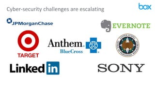 Cyber-security challenges are escalating
 