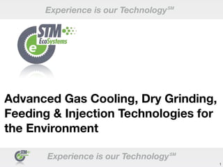 Advanced Gas Cooling, Dry Grinding,
Feeding & Injection Technologies for
the Environment
1
Experience is our Technology℠
Experience is our Technology℠
 