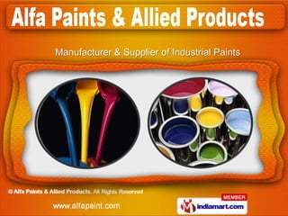 Manufacturer & Supplier of Industrial Paints
 