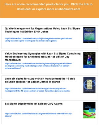 Sustainability Utilizing Lean Six Sigma Techniques 1st Edition Tina ...