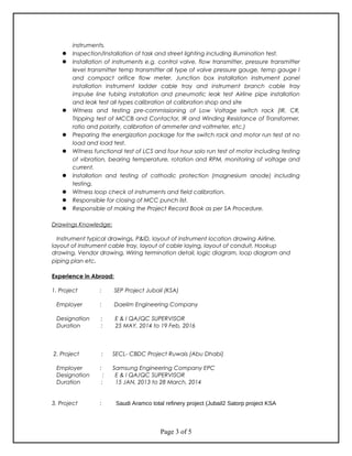 E & I QA QC SUPERVISOR | DOC