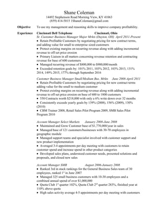 Shane Cv Shane Coleman Resume | PDF
