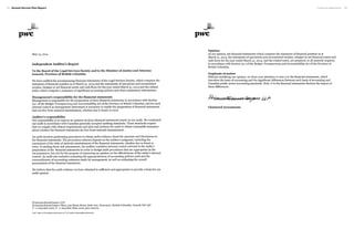 Financial statements	 3534	 Annual Service Plan Report
 