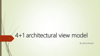 4+1 architectural view model
By Jainul Musani
1
 