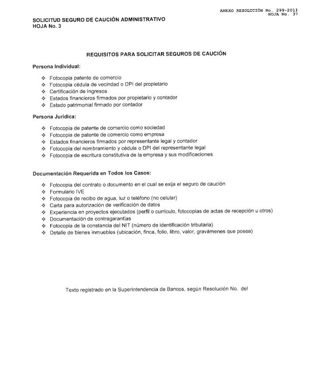 41 autorizacion seguros de caucion