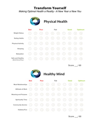 Wellness Assessment copy | PDF