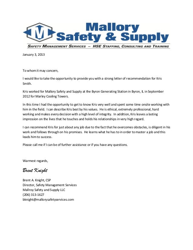 brent knight recommendation letter letter of recommendation for paramedic