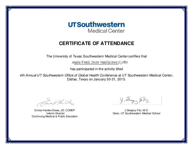 Certificate Of Attendance Conference Template