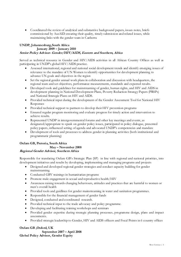 6 Development Consultant Cv