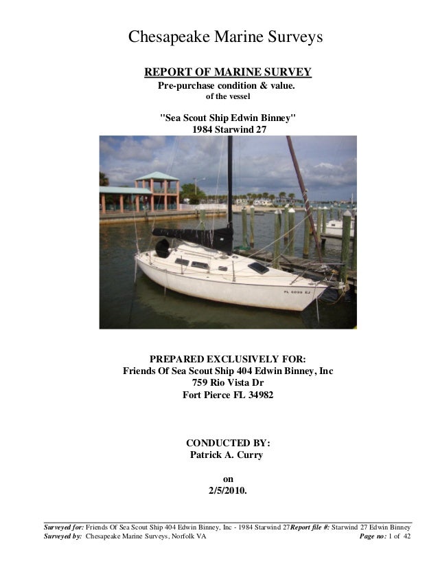 Starwind 27 Edwin Binney Final Marine Survey.PDF