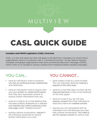 CASL Quick Guide for Sales - CDN | PDF