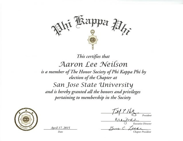 Phi Certificate