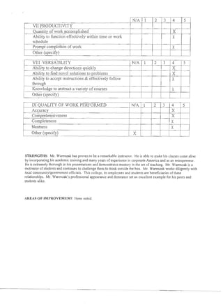 Faculty Performance Appraisal