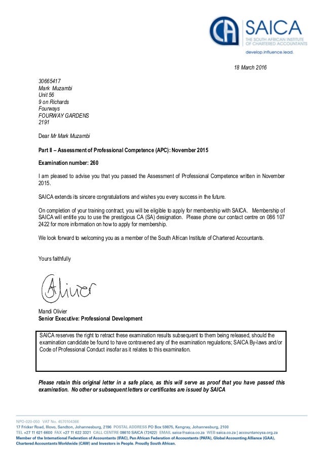 equity employment agreement with APC of Muzambi Confirmation letter Mark