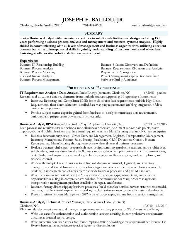 Joe Ballou Resume Joe Ballou Resume