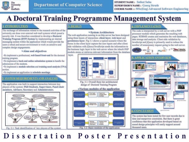 Dissertation poster presentations