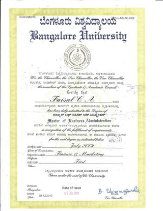 MBA cirtificate attested | PDF