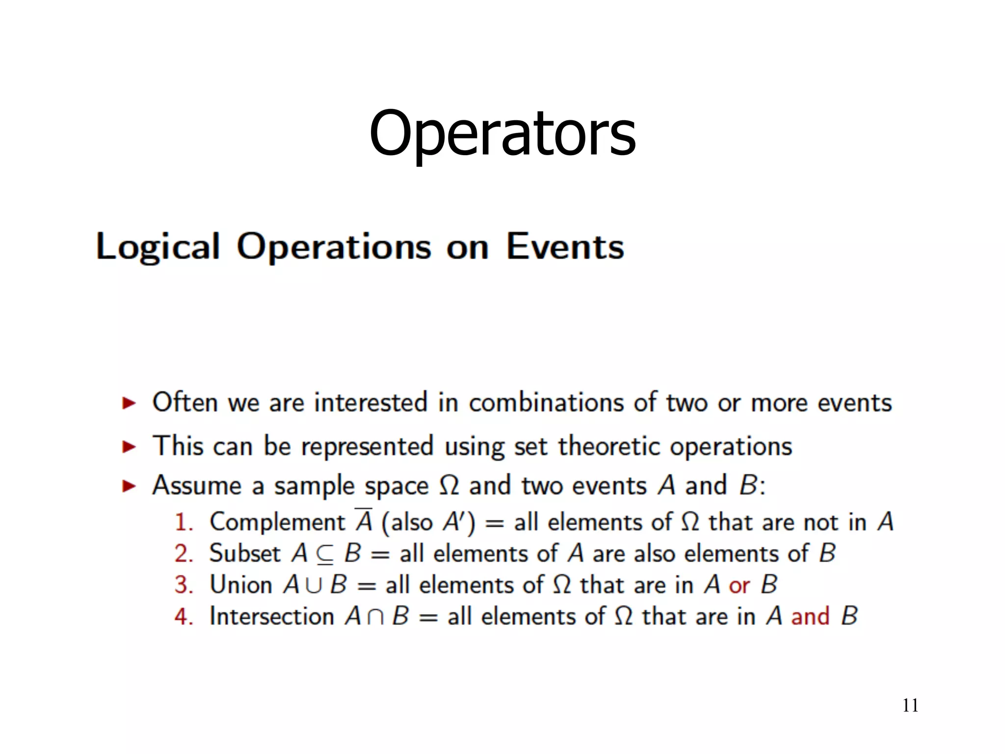 Operators
11
 