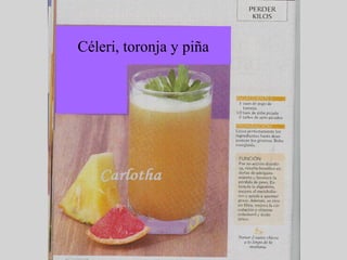 Céleri, toronja y piña