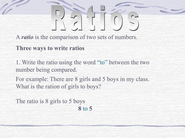 RATIO AND PROPORTION | PPT | Gasoline Prices | Economy 