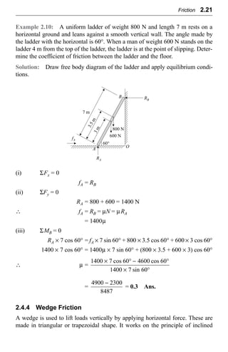 friction Engineering machanics | PDF