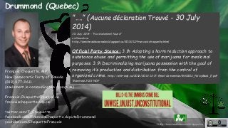 Drummond (Quebec) 
"....” (Aucune déclaration Trouvé - 30 July 
2014) 
30 July 2014 - “No statement found” 
ontheweb.ca 
h...