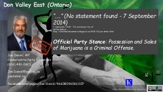 Don Valley East (Ontario) 
“....” (No statement found - 7 September 
2014) 
7 September 2014 - “No statement found” 
OnThe...