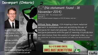 "....” (No statement found - 18 
November 2014) 
18 November 2014 - “No statement found” 
ontheweb.ca 
http://unscheduleca...