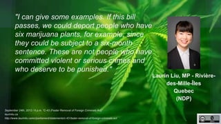http://unschedulecannabis.blogspot.ca
"We know that, according to the Canadian Centre for
Substance Abuse, teens are twice...