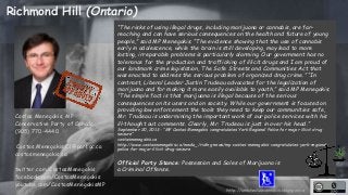 Richmond Hill (Ontario) 
“The risks of using illegal drugs, including marijuana or cannabis, are far-reaching 
and can hav...