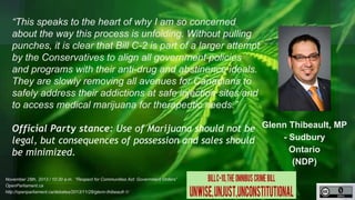http://unschedulecannabis.blogspot.ca
Canada presently has the legalized medical use of
marijuana, but I must point out th...