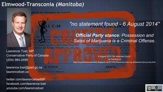 http://unschedulecannabis.blogspot.ca
Glenn Thibeault, MP
New Democratic Party of Canada
(705) 673-7107
glenn.thibeault@pa...