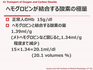 41 transport of o2 and co2 in blood and tissue fluids | PPTX