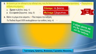 Σελ. 
36Χάσαμετη βόλτα. Μείναμεξάγρυπνοι. ΤσατσούρηςΧρήστος, Φιλόλογος Γυμνασίου Μαγούλας  