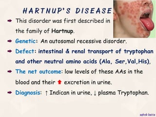 Htp Disorder Metabolism of Tryptophan and its disorders. | PPSX