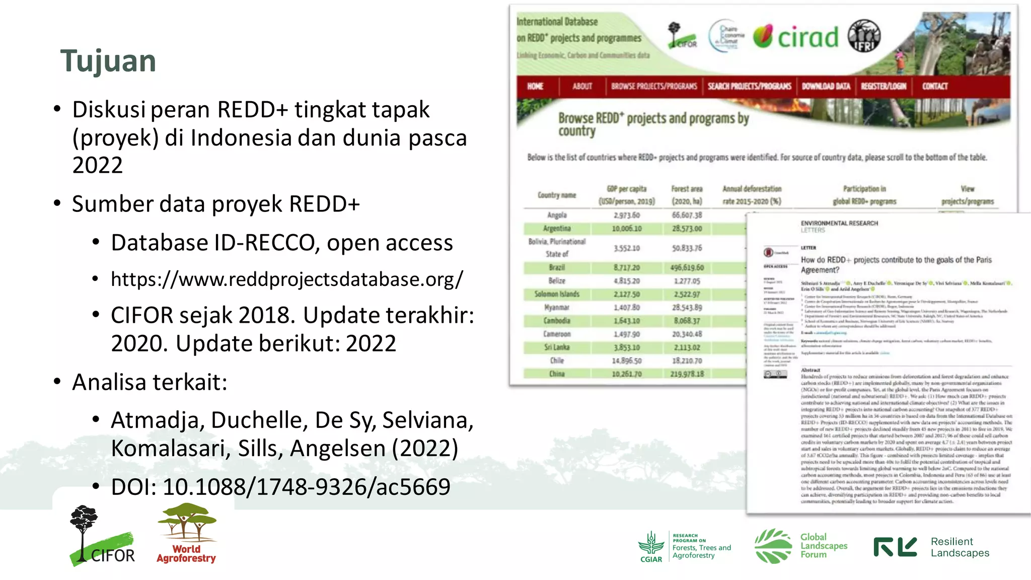 How do REDD+ projects in Indonesia contribute to the Paris Agreement | PPT