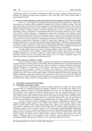 Reflective writing skills among pre service teachers: a scoping review ...