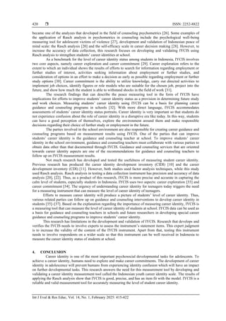 Development and validation of Indonesian youth career identity scale ...