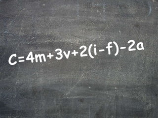 C=4m+3v+2(i-f)-2a