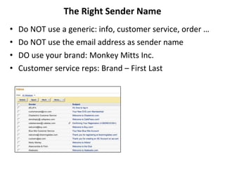 Shorter URLs = higher CTR, better email compatibilityLess duplicate content w/product in multiple categorieshttp://www.domain.com/category/sub-category/product/Place Products 1 Level Deephttp://www.domain.com/product/