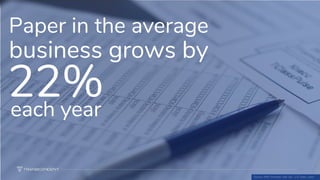 35
Source: AIIM, Forrester, Star Sec., U.S. Dept. Labor
Paper in the average
business grows by
22%each year
 