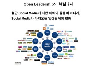 Open Leadership의 핵심과제첨단 Social Media에 대한 이해와 활용이 아니라,Social Media가 가져오는 인간관계의 변화