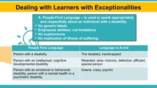 Understanding and Supporting Learners with Exceptionalities in ...